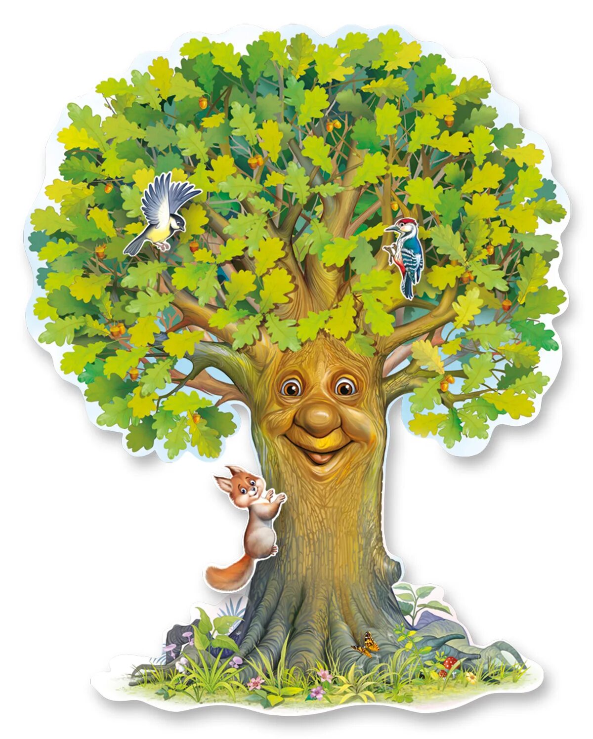 Картинки лицо дерево. Оформительский набор чудо дуб. Плакат вырубной. Дуб осенний. Сказочное осеннее дерево. Дуб осенью для детей.