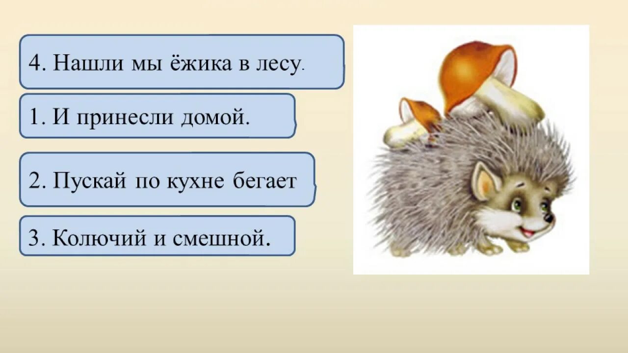 Состав слова ежика. Нашли в лесу мы ежика и принесли домой. Нашли в лесу мы ежика. Еж нашли в лесу мы ежика. Стих нашли в лесу мы ежика и принесли домой.