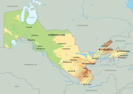 Сделать узбекскую карту