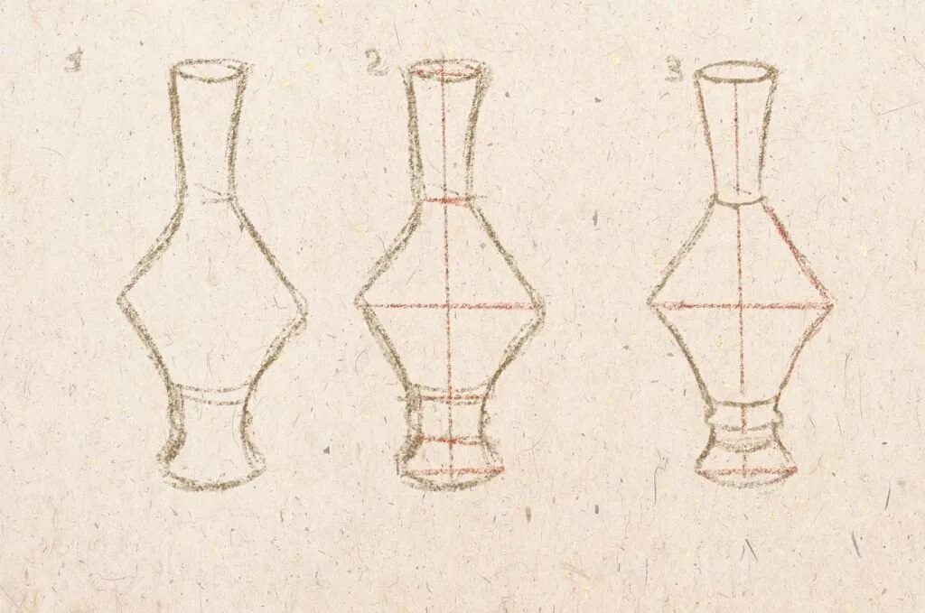 Формы ваз купить. Этапы рисования вазы. Симметричное рисование вазы. Кувшин для рисования. Симметрия вазы рисунок.
