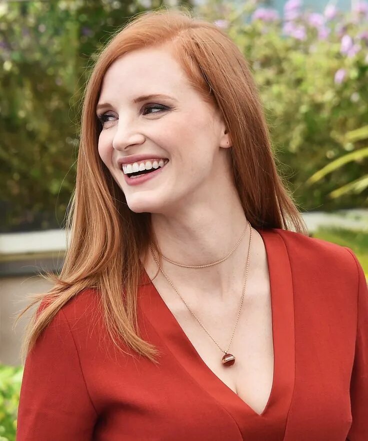 Jessica Chastain younger. Jessica Chastain's Red hair.