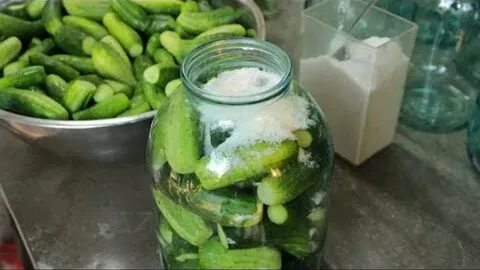 Соление огурцов литровая банка