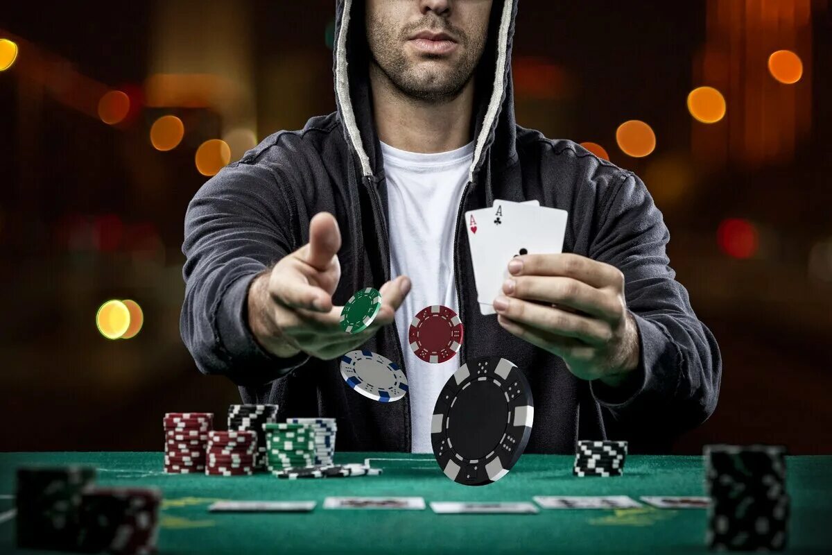 Игра в карты один игрок. Покер.