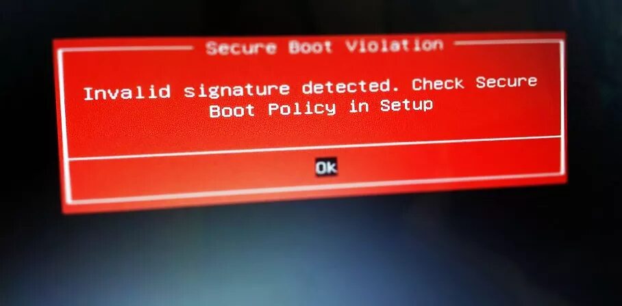 Invalid signature detected check secure boot. Ошибка secure boot violation invalid signature detected. invalid signature. boot policy. secure boot violation invalid signature detected.check secure boot policy in setup.