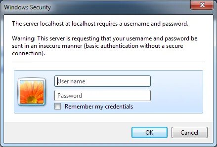 Password warning