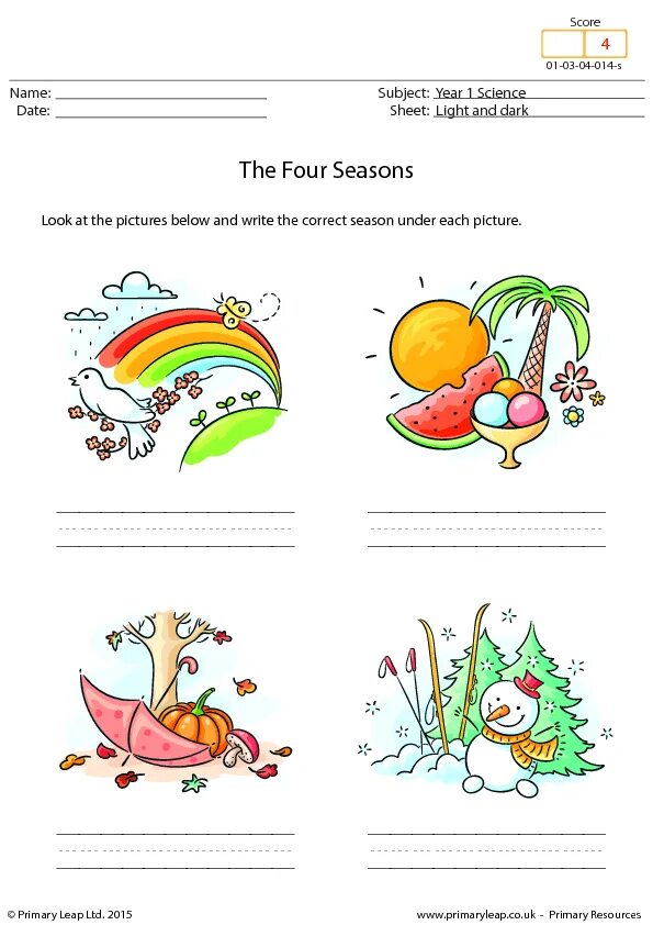 Seasons for Kids задания. Four Seasons задания для детей. Времена года Worksheets. Времена года на английском задания.