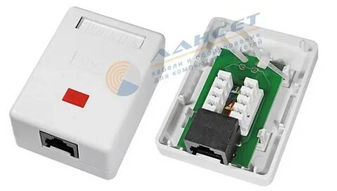 Розетка rj 45 одинарная категория 5e