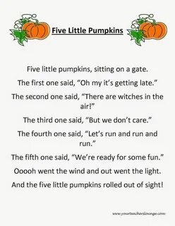 Five little pumpkins