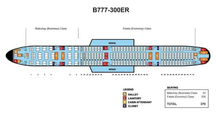 Посадочные места boeing 777 300er