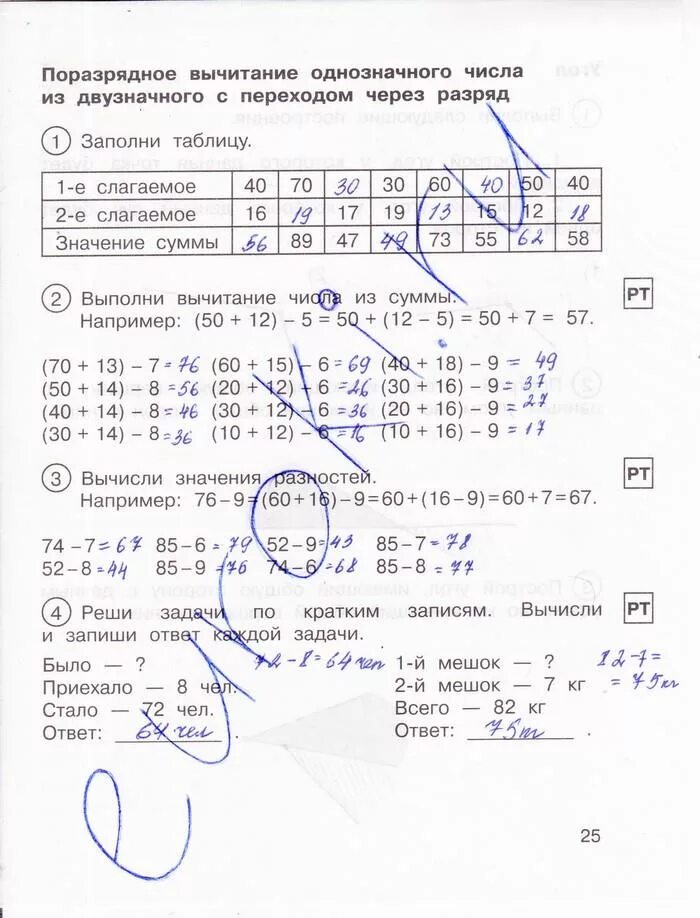 Рабочая тетрадь математика 1 захарова