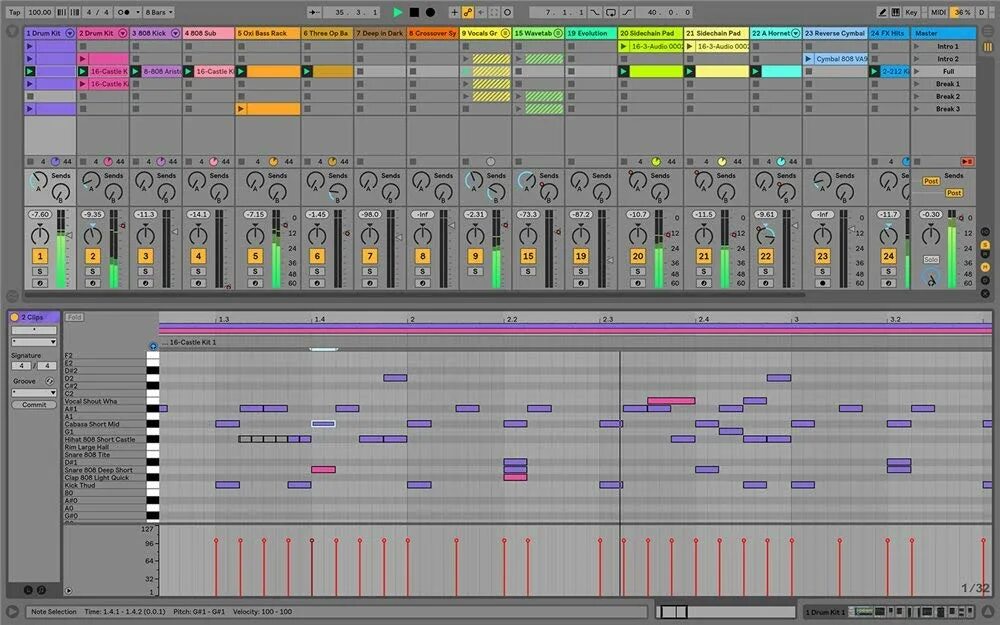 Станция лайт музыка с телефона. Аблетон лайв 10. DAW Ableton Live. Аблетон 11 Лайт. Ableton Live Suite 10.1.30.