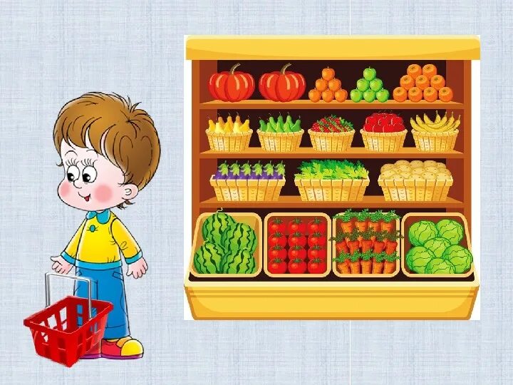Прилавок с фруктами для детей. Прилавок магазина для детей. Овощной магазин для детей. Магазин картинка для детей.