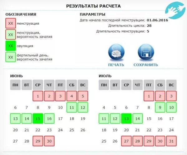 Календарь овуляции после 40