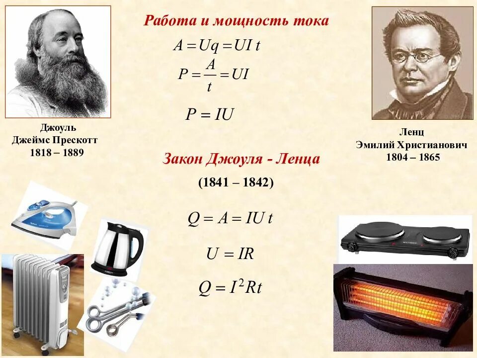 Теплота тока физика. Мощность постоянного тока Джоуль Ленц. Ленц Джоуль закон мощность. Действие электрического тока закон Джоуля-Ленца. Тепловое действие электрического тока формула.