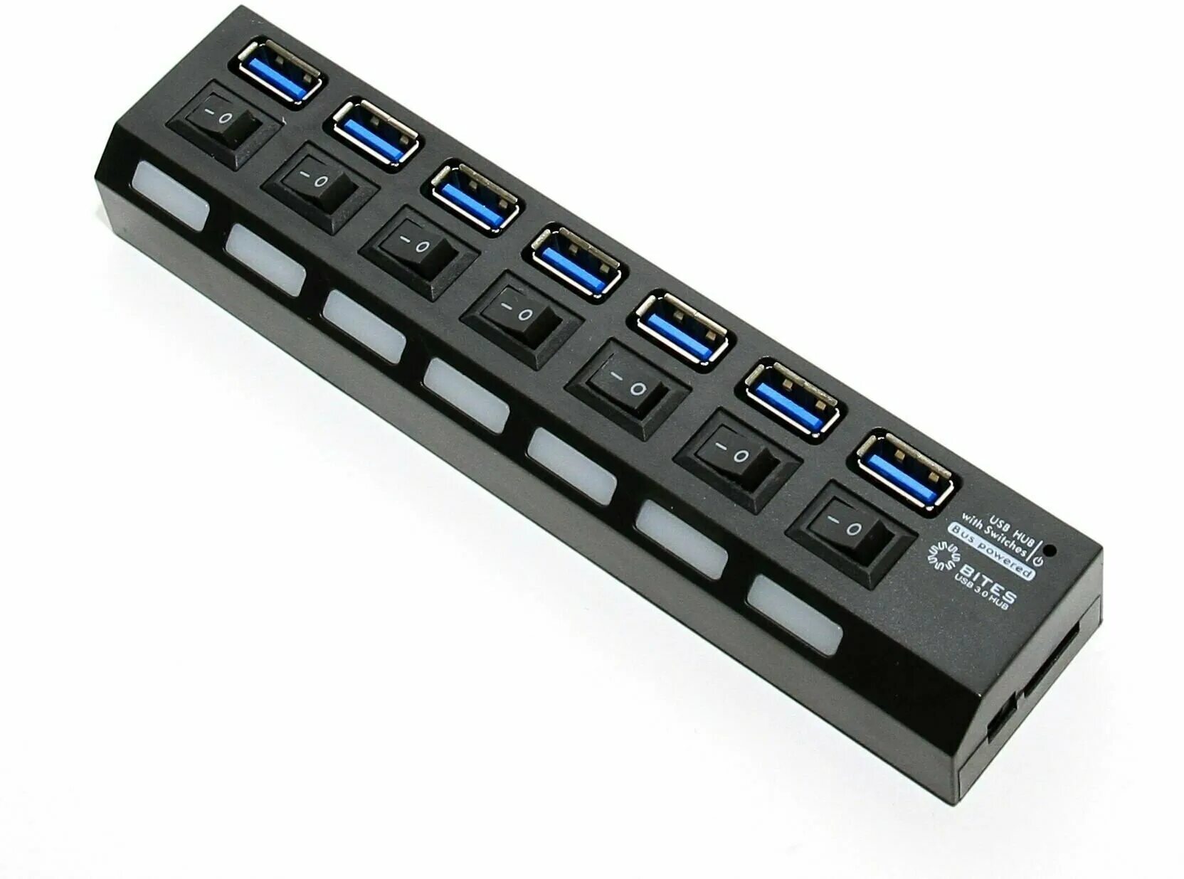 7 Port USB 3.0 Hub 5 bites hb37-303pbk. Концентратор USB 3.0 7 порта. USB 3.0 хаб, черный. USB Hub bites 7 портов.