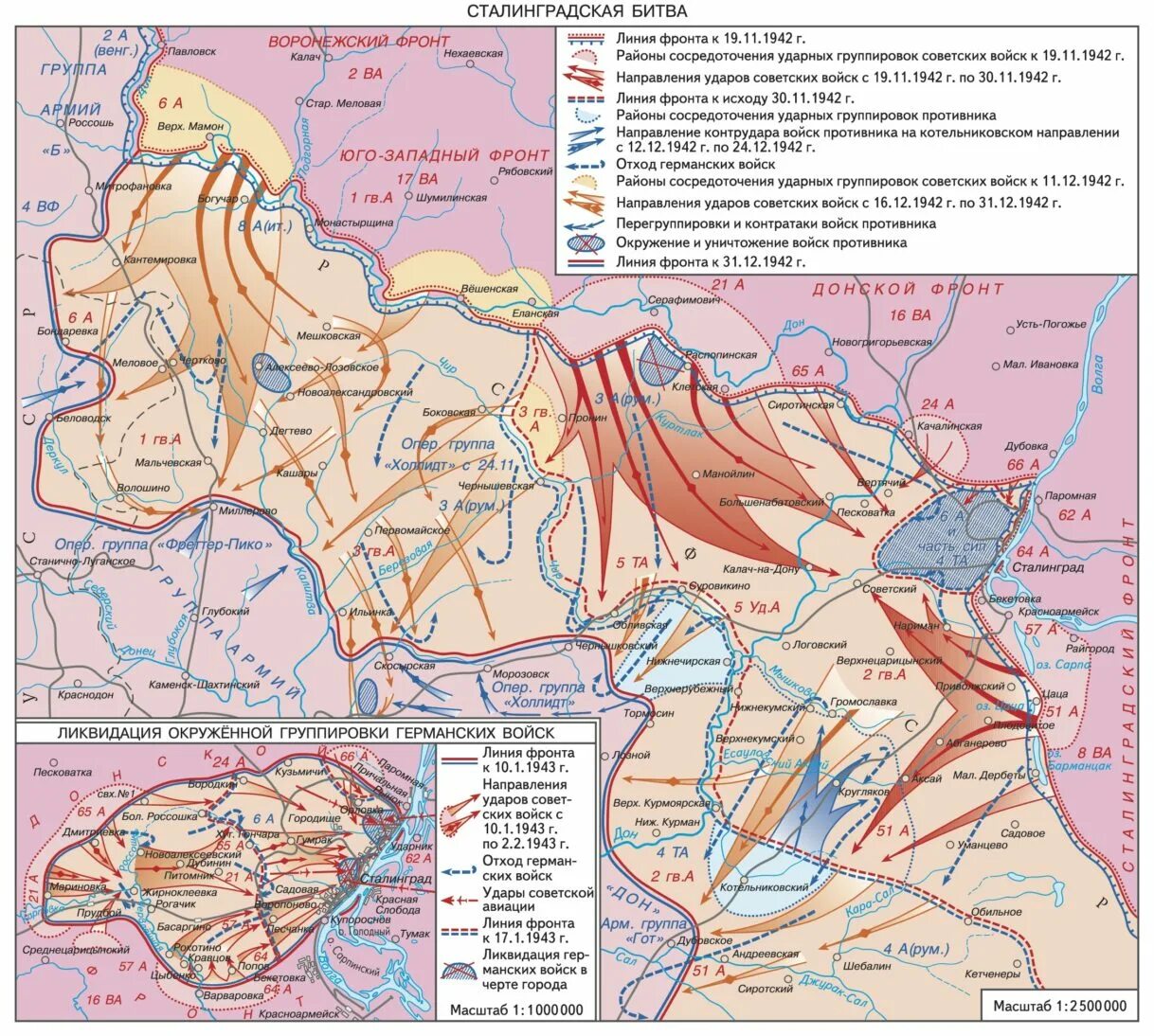 Карта Сталинградской битвы 1942-1943. Карта Сталинградской битвы 1942 года. Сталинградская битва (17 июля 1942 — 2 февраля 1943 года) карта. Сталинградская стратегическая наступательная операция