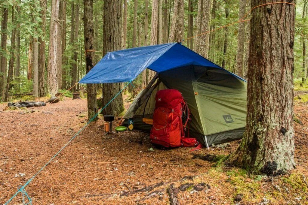 Туристы купили палатку. Тент Alexika tarp. Палатка на природе. Палатка для похода в лес. Поход с палатками.