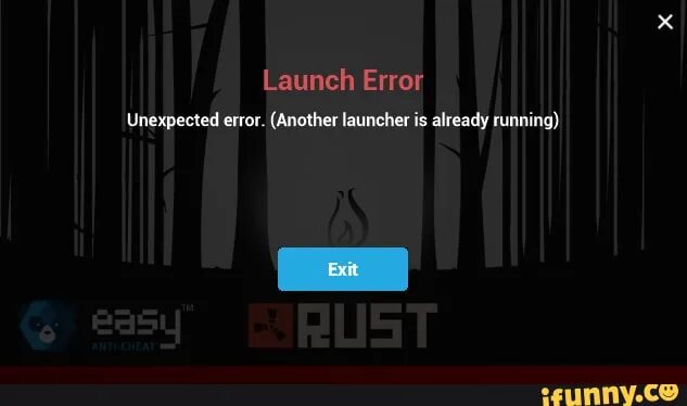Ошибка запуска служба easyanticheat. Ошибка раст. ошибка при запуске раст. раст startup error .....