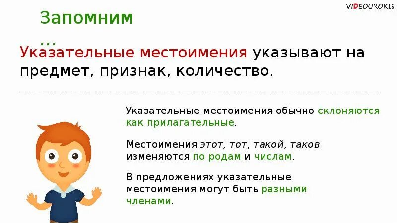 Указательные местоимения. Синтаксическая роль указательных местоимений. На что указывают указательные местоимения. 1 из указательных местоимений