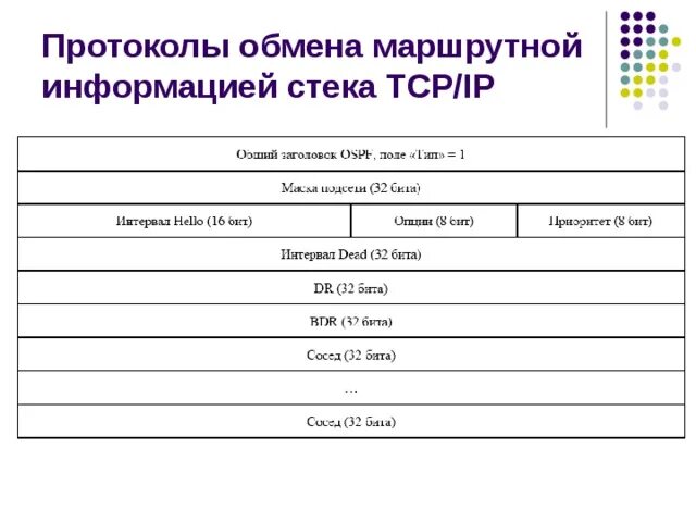 Маршрутная информация