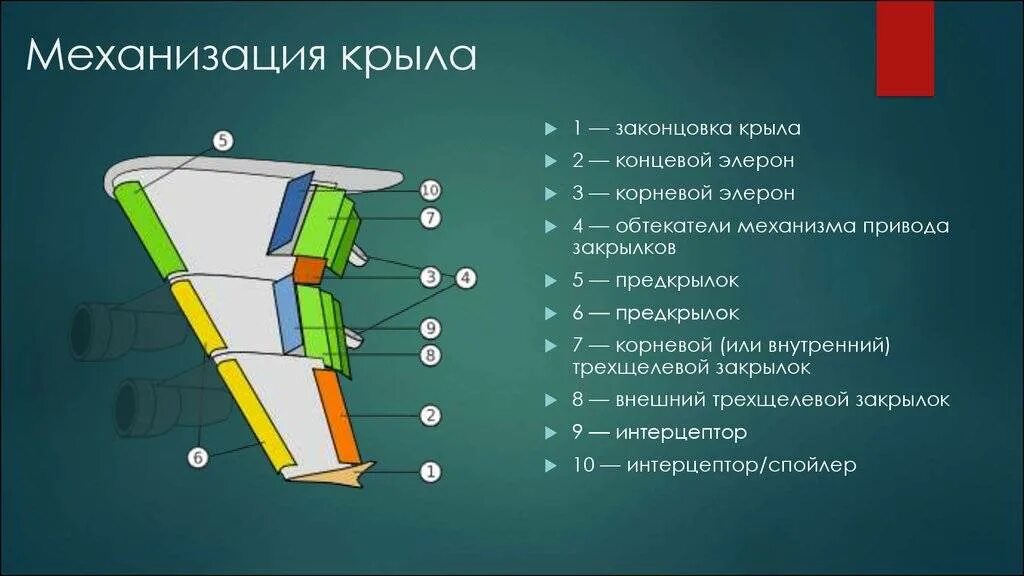 Механизация крыла самолета предкрылки. Механизация крыла самолета ЭЛЛЕРОН. Механизация крыла интерцепторы. Крыло самолета Элероны закрылки интерцепторы. Элерон это