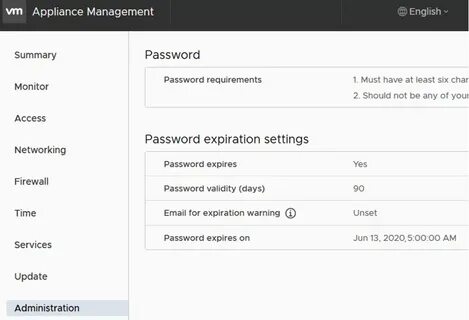 Password policy