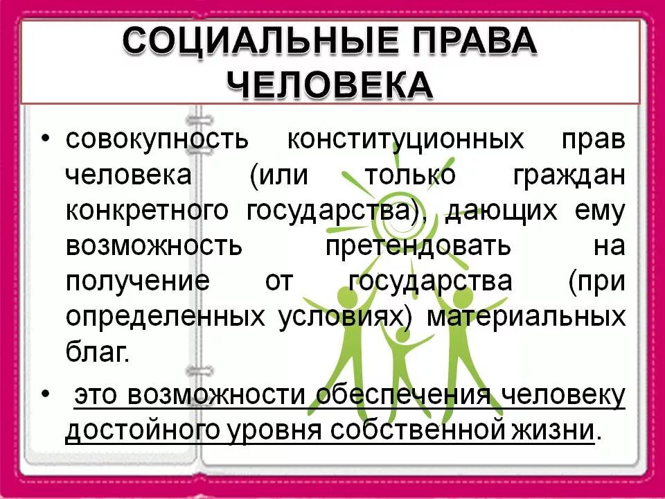 Примеры реализации социальных прав. Конспект по социальным правам.