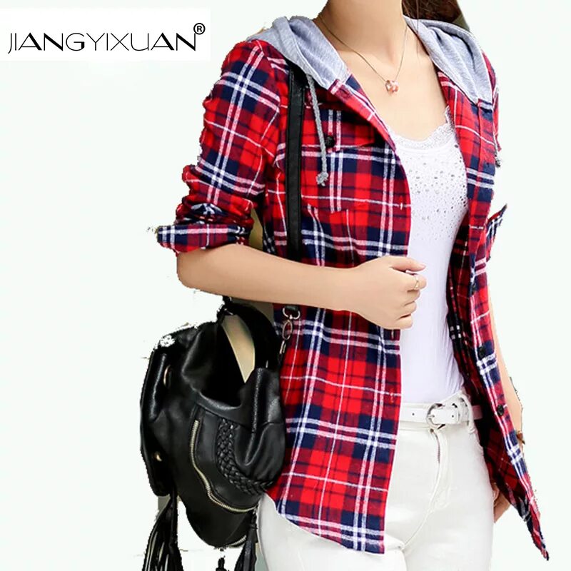 Теплая рубашка в клетку с капюшоном. Plaid shirt рубашка с капюшоном женская. клетчатая рубашка женская. тёплая рубашка в клетку женская. модная рубашка в клетку женская.