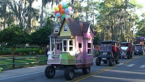 Disney's Fort Wilderness Halloween Golf Cart Parade 2012 - Including Pixar Up Ho