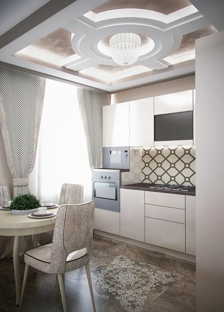 Дизайн кухни гипсокартоном фото кухня Потолок из гипсокартона на кухне: двухуровневый, с подсветкой, дизайн, фото, сво