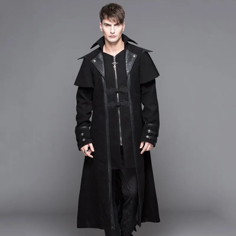 Мужчины в черных плащах. Mens Coat long Jacket Gothic Steampunk с капюшоном. Kaili Classic Style плащ мужской. Пальто Gothic 2020 мужской. Пальто мужское с длинным воротником Готика.