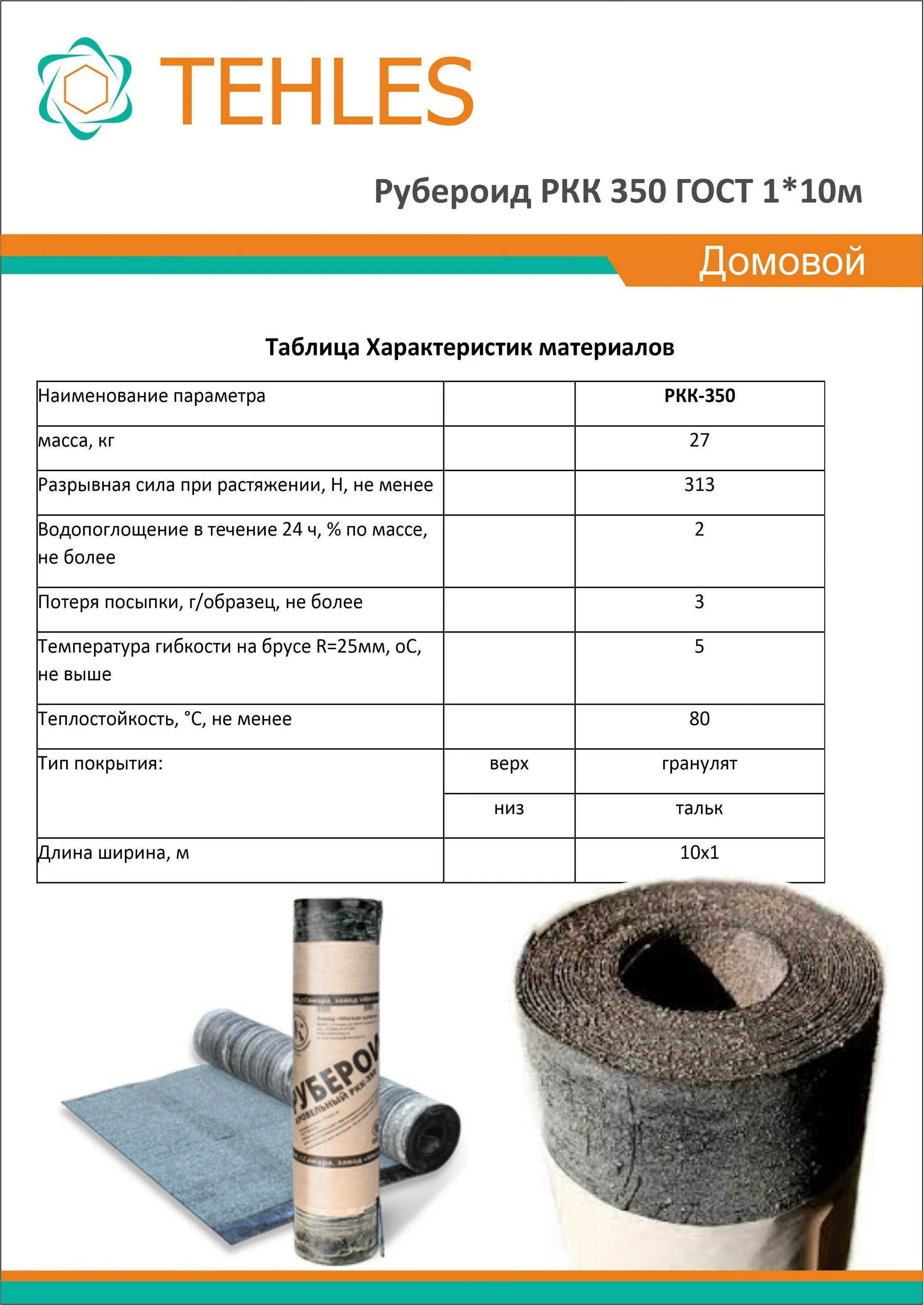 Толь плотность