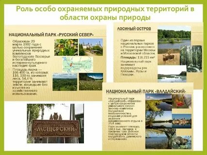 Функции особо охраняемых природных территорий