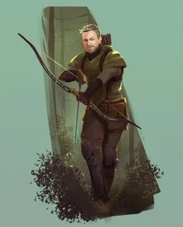 OC ART Theron Bishop, Human Ranger : DnD Fantasy character design.