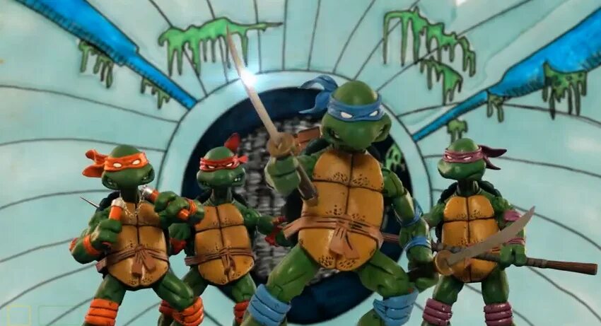 Turtle песня. Teenage Mutant Ninja Turtles 1984. Фигурки Черепашки ниндзя 1987. Композиция с черепашкой. Композиция черепашка ниндзя.