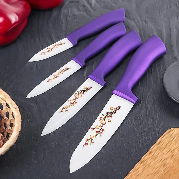 Набор керамических ножей Сакура. Нож Сакура 24 см. Stake Sakura нож. Керамический нож Сакура.