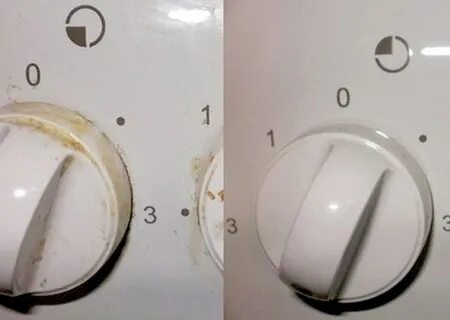 Трачу всего 7 минут и ручки кухонной плиты сияют чистотой (ничего не скоблю и не