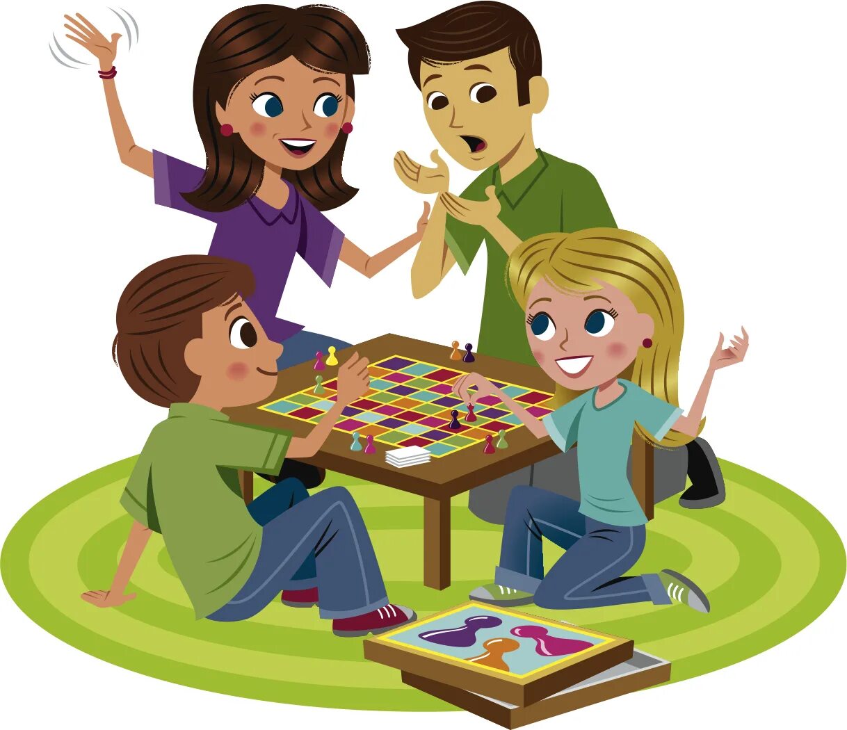 Игра разговаривать с друзьями. Семейные игры. Дети играют в настольные игры. Игры родителей с детьми. Игры детей с родителями.