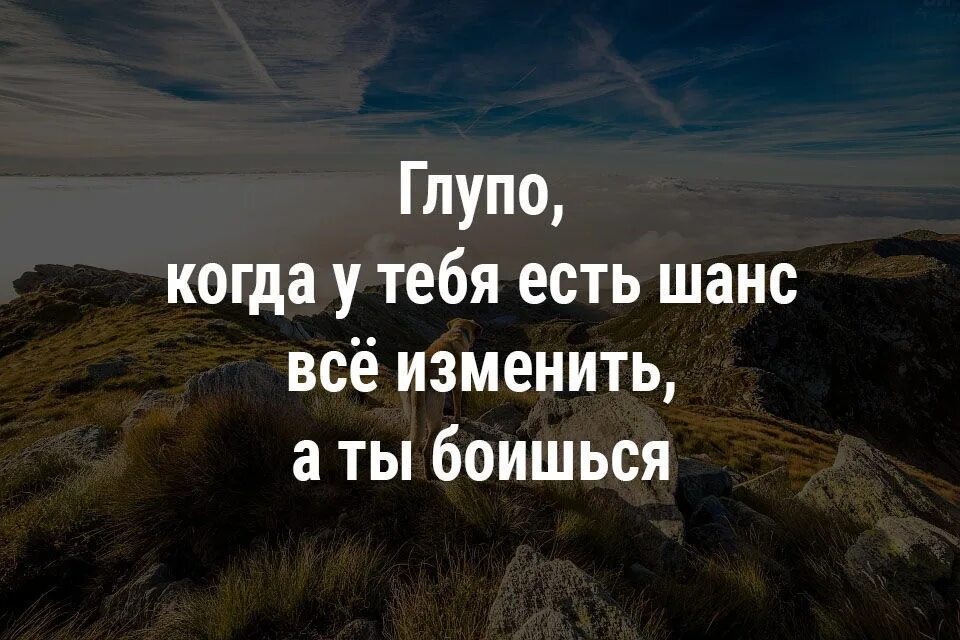 Ну измени. Шанс есть всегда. Глупо когда есть шанс все изменить. Все можно изменить. Шанс есть всегда цитаты.