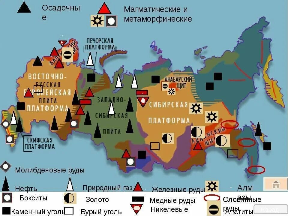 Карта месторождений полезных ископаемых России. Месторождения полезных ископаемых в России. Карта добычи полезных ископаемых России. Важнейшие месторождения полезных ископаемых на карте России.