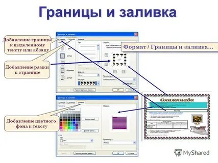 Границы и заливка