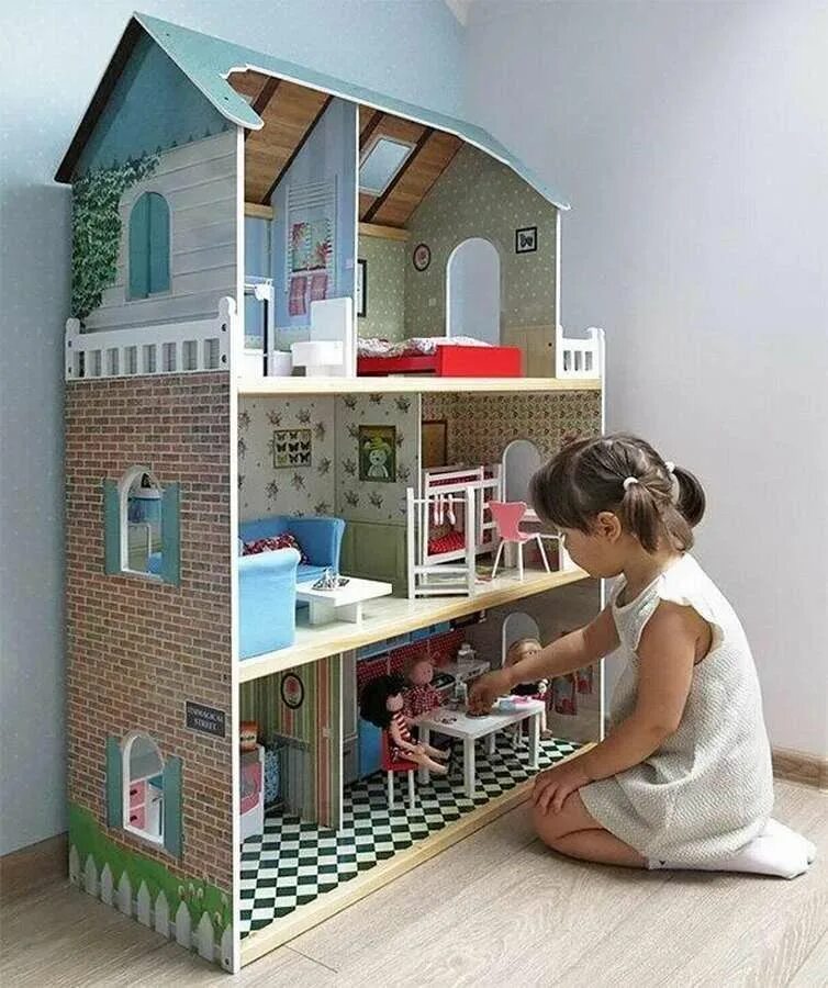 Создать на дому маленькую. Кукольный домик. Игрушечный домик. Кукольный домик из картона. Картонный домик для кукол.