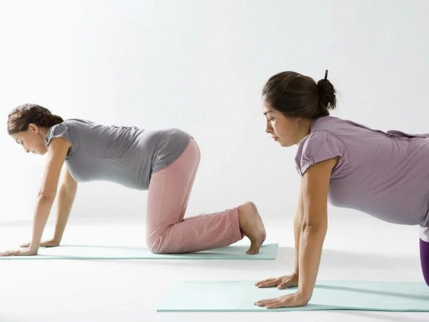 In the same position