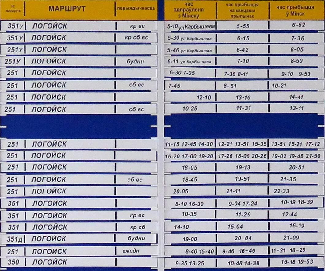 Лесной минская расписание