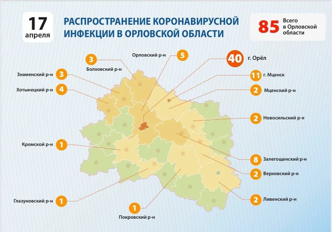 Сколько заболевших коронавирусом в белгородской. Коронавирус в Орле. Орловская область. Районы Орловской области. География Орловской области.