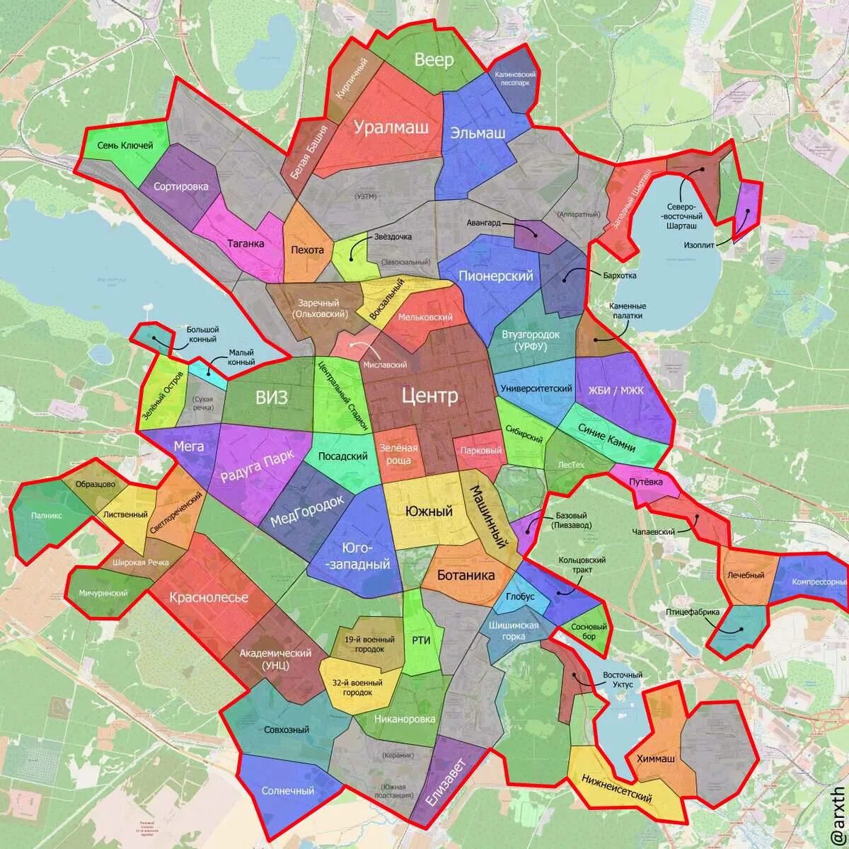 Сети г екатеринбург. Районы Екатеринбурга на карте. Карта микрорайонов Екатеринбурга. Микрорайоны ЕКБ на карте. Районы ЕКБ на карте.