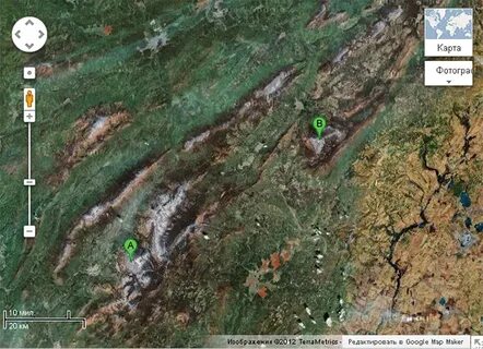 Гора ямантау на карте