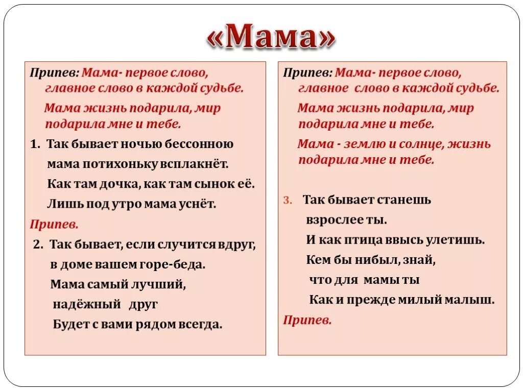 Песня слово мама. Мама первое слово текст. Ама первое слово текст. Мама первое слово тетект. Песня мама первое слово текст песни.