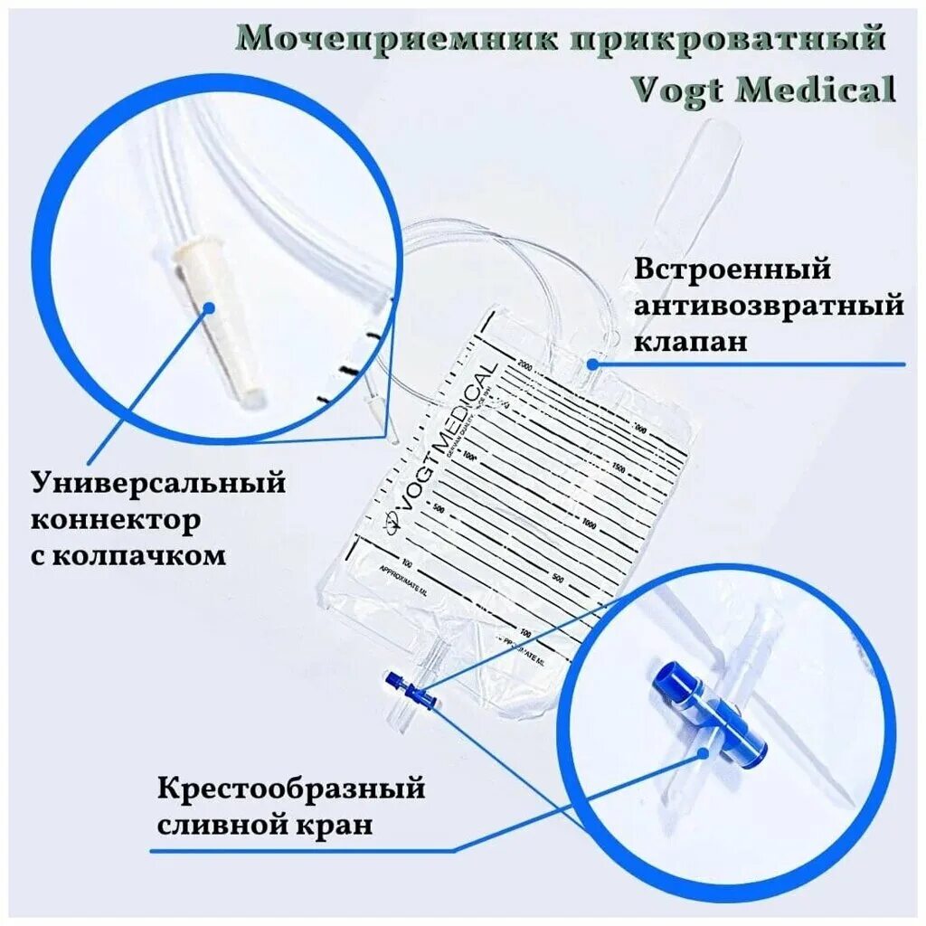 Мочеприемник 2000 мл Vogt Medical