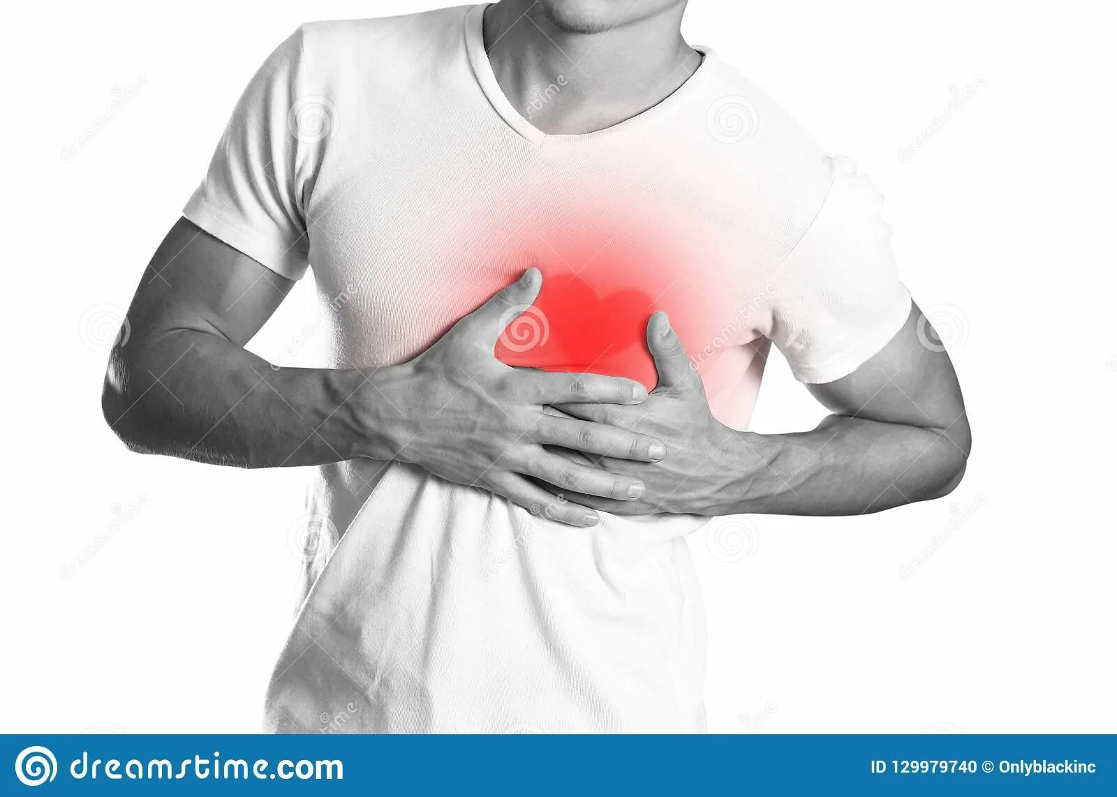 Man Has Chest Pain Suffering by Heart Disease, Cardiovascular Disease, Heart Att
